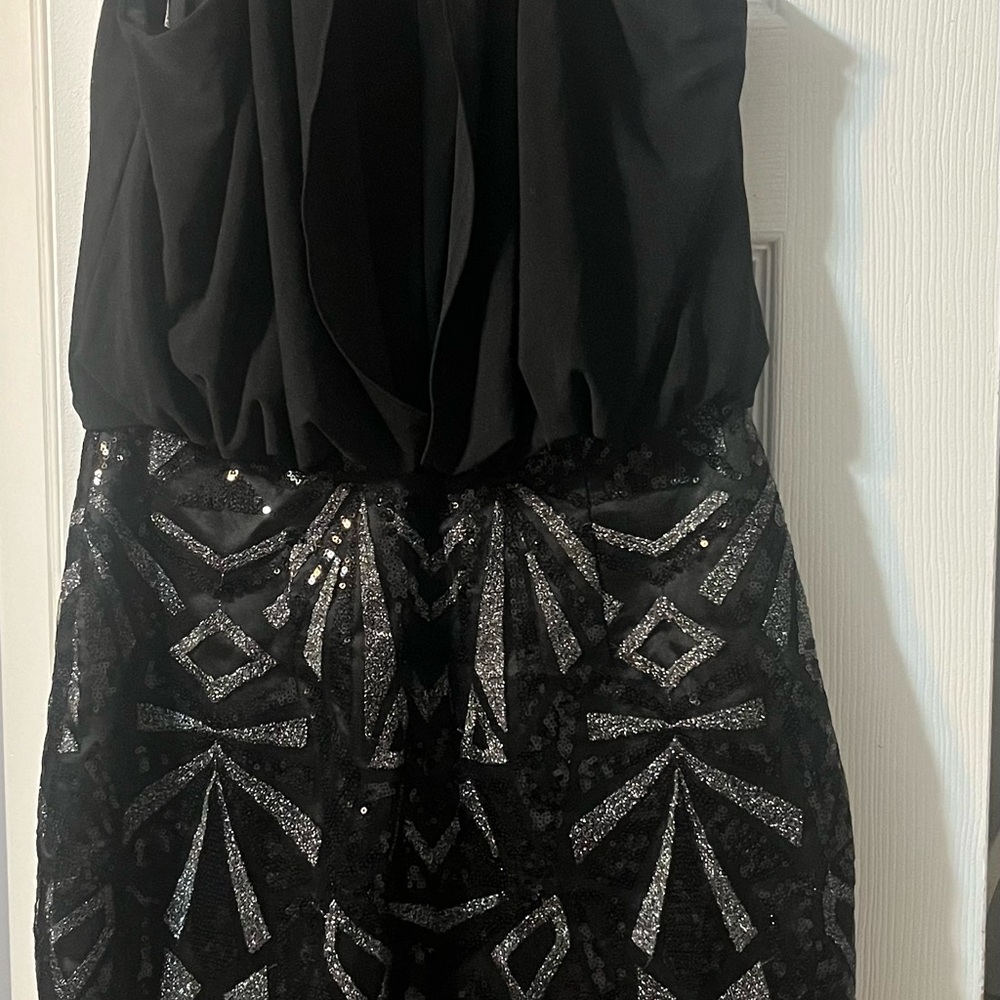 Elegant Black and Silver Dress